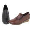 Zapato señora piel negro y marrón
