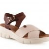 Sandalia señora color beige piel