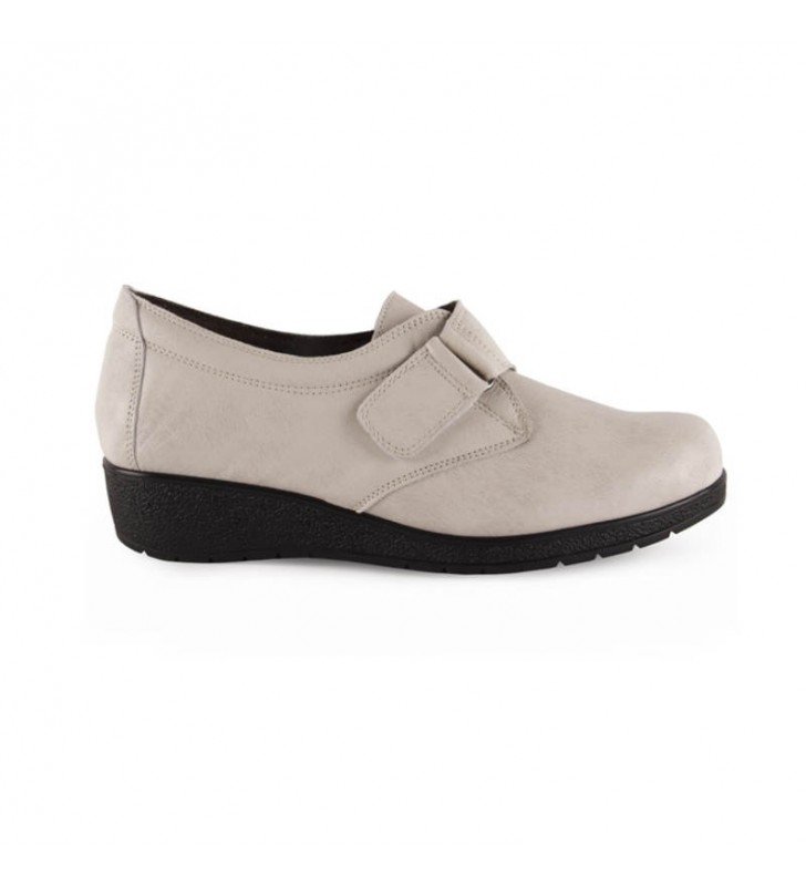 Zapato señora confort piel velcro