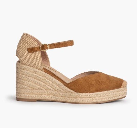 Cuña color camel hebilla