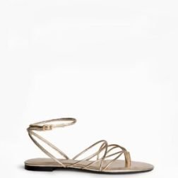 Sandalia plana oro